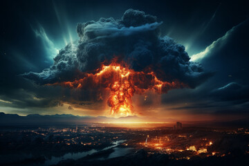 Fototapeta premium fire in the sky