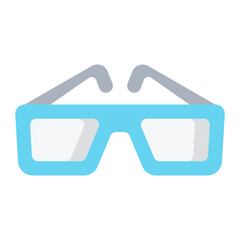 Cinema Glasses Flat Icon