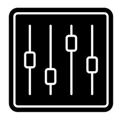 Equalizer Glyph Icon