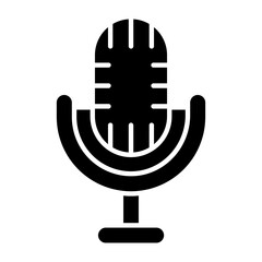 Microphone Glyph Icon