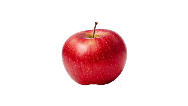 Juicy Red Apple on a Clean White Background