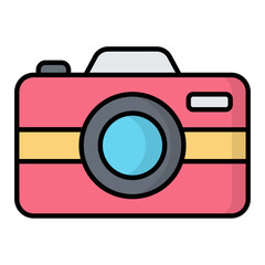 Camera Colored Outline Icon