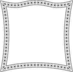 Square Frame horizontal vintage frames flower floral border Luxury ornate art leaf Elements design silhouette black border retro badge decoration element isolated decor