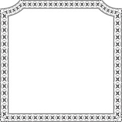 Square Frame horizontal vintage frames flower floral border Luxury ornate art leaf Elements design silhouette black border retro badge decoration element isolated decor