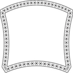 Square Frame horizontal vintage frames flower floral border Luxury ornate art leaf Elements design silhouette black border retro badge decoration element isolated decor