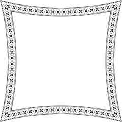 Square Frame horizontal vintage frames flower floral border Luxury ornate art leaf Elements design silhouette black border retro badge decoration element isolated decor
