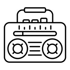 Tape Player Outline Icon