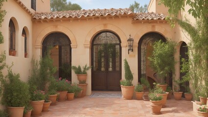 Fototapeta premium a house with plants