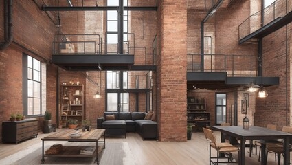 old warehouse converted into a new house - obrazy, fototapety, plakaty