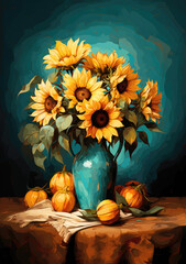 Sunflower Bouquet Vase