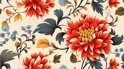 Möbelaufkleber A large flower seamless pattern © Faisal