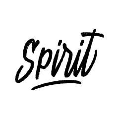 Spirit hand lettering on white background - 658682333