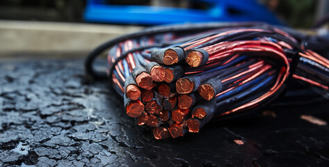 240 awg underground cable with steel armour showing 