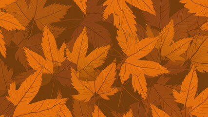 Fototapeta na wymiar Autumn brown leaves background