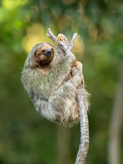The brown-throated sloth (Bradypus variegatus) is a species of three-toed sloth found in the Neotropical realm of Central and South America. © Milan
