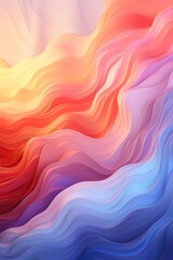 Obraz premium Multicolored gradient background. Abstract lines, waves, liquid effect, plastic, fabric. Banner, poster, wallpaper
