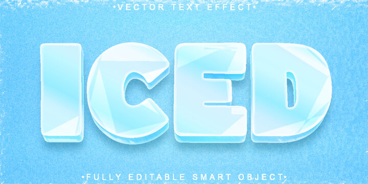 Cold Ice Vector Fully Editable Smart Object Text Effect