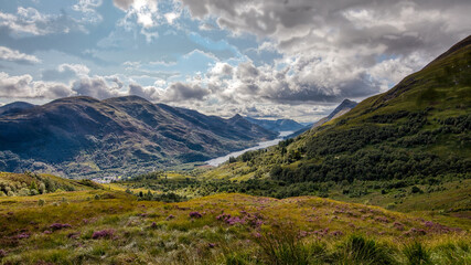 Fototapeta na wymiar A great view on the Highlands of Scotland