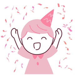 パーティーで喜ぶ女の子