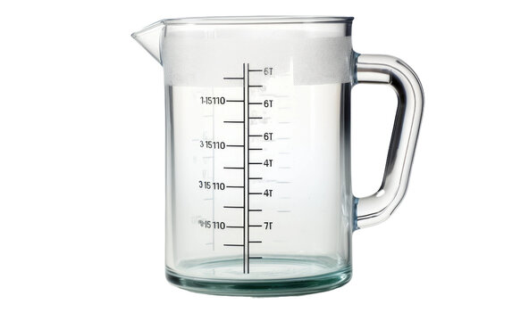 A Plastic Measuring Cup for Precise Measurements Isolated on a Transparent Background PNG.