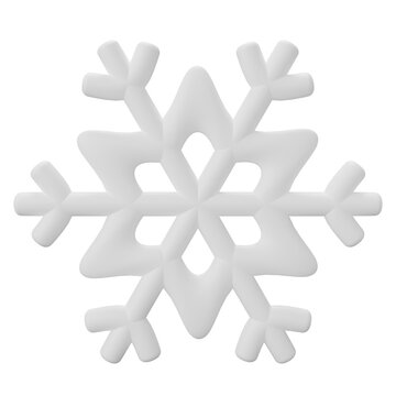 white Snowflake 3d