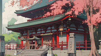 Stones of History: Tracing the Footsteps of Japanese Temples, Generative AI