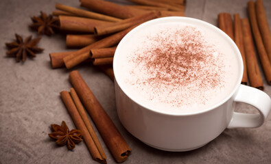 Obraz na płótnie Canvas Cup of Hot Chocolate in Cozy Setting