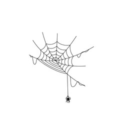 illustration of a spider web for halloween

