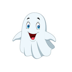cartoon ghost for halloween icon 