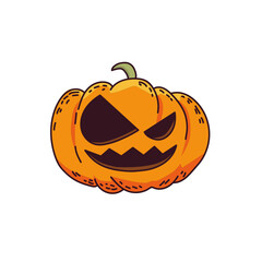 halloween pumpkin isolated on white background
