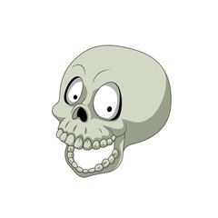 cartoon skull, Halloween skull, halloween element 