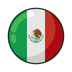 Fototapeta premium mexican flag button illustration