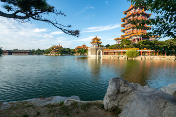 Palace on Lake, Beautiful Penglai San Xian Mountain, Shandong, China