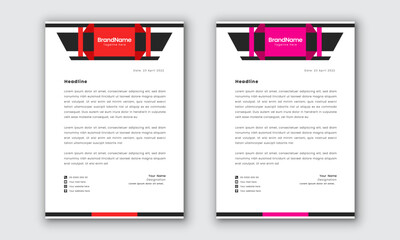 Simple & creative modern corporate letterhead template. Unique letterhead design template.