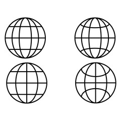 globe icon set