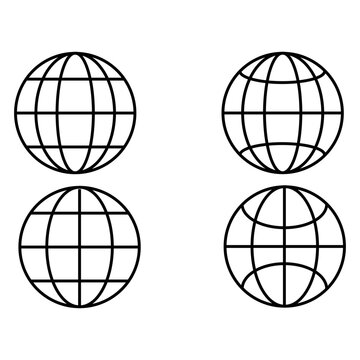 globe icon set