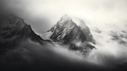 misty mountain landscape