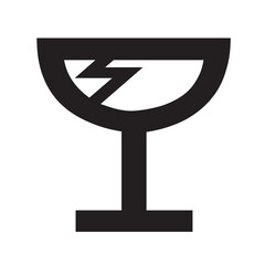 fragile icon or logo isolated sign symbol vector illustration  high quality black style vector icons