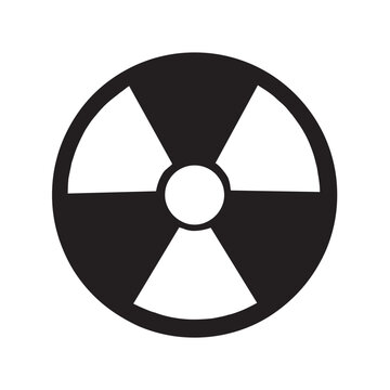 Isolated black nuclear symbol on a white background, Vector illustration