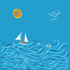 sailing boat on the sea