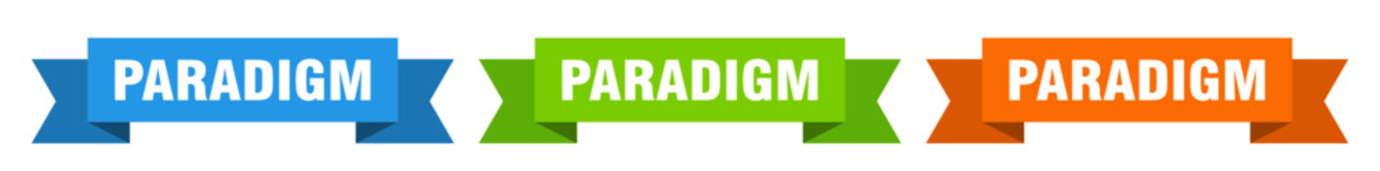 paradigm ribbon. paradigm isolated paper sign. banner