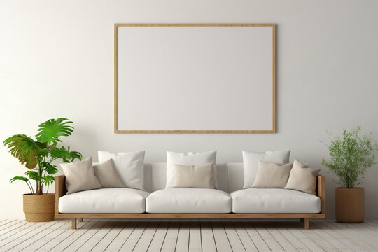 modern living room and frame © Muhammad