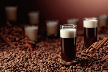 White Russian cocktail. Vodka, coffee liqueur, and cream.