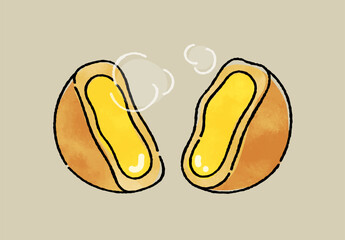 今川焼き カスタード