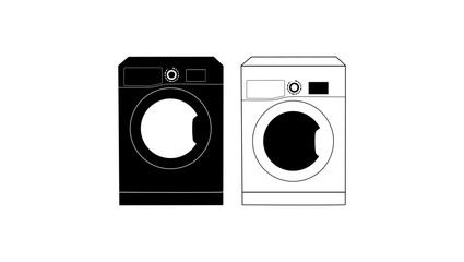 Front Load washing machine silhouette