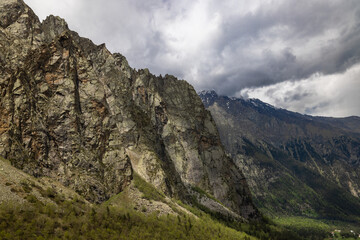 Mountain landscape of North Ossetia 