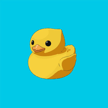 bath duck vector illustration