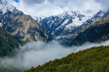 Mountain landscape of North Ossetia 