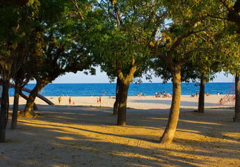 05-09-2010 Views of MatarÃ³ beach on a summer day, Barcelona, Catalonia, Spain
