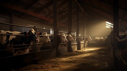 Cows bred in open stalls